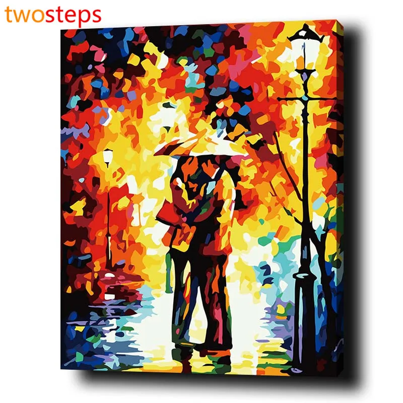TwoSteps DIY Digital Canvas Oil Painting By Numbers Pictures Coloring