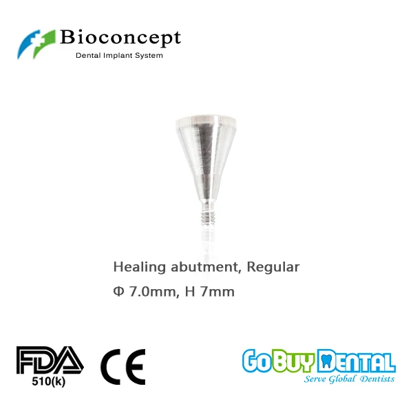 

Osstem TSIII&Hiossen ETIII Compatible Bioconcept Hex Regular healing abutment D 7.0mm, height 7mm(324340)