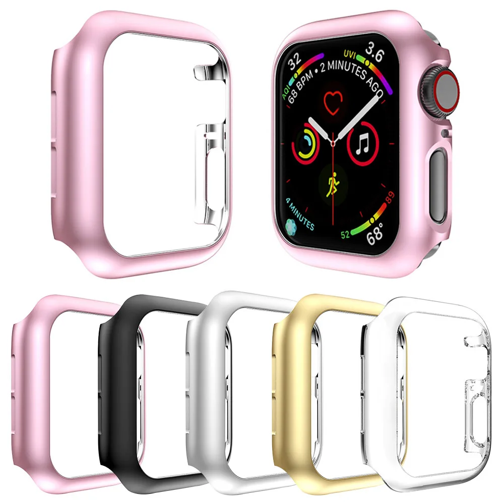 

Fashion Series 5 4 Protector Case for Apple Watch 44mm 40mm Plastic PC Cover for iWatch Bumper Wristwatch Accessories