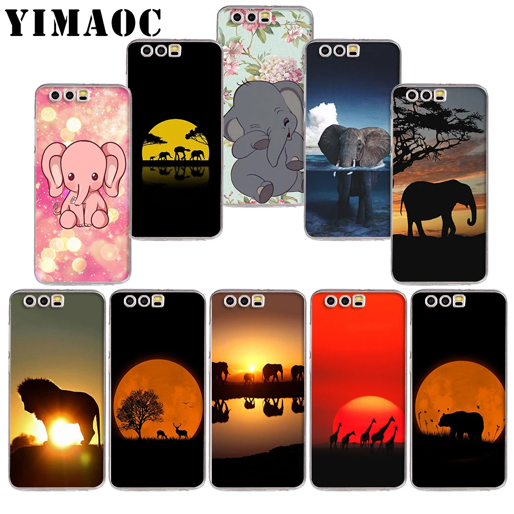 

YIMAOC 207z Kinds of Watercolor Elephant Soft TPU Case for Huawei Honor 10 9 lite 7A Pro 7C 7X 8X Nove 3 3i