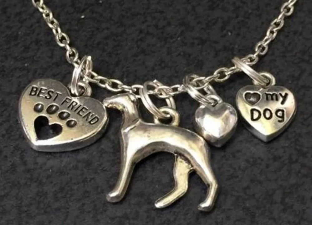 Vintage Greyhound Dog Pet Dachshund Choker Necklace Alloy Pendant Chain Collar Fashion Animal Jewelry For Women Gift | Украшения и