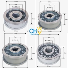 Горячая фонтан со светодиодным освещением 6 Вт 9 Вт 12 Вт 18 Вт Светодиодный светильник для бассейна DC12V подводные огни фонтаны водонепроницаемый Ip68