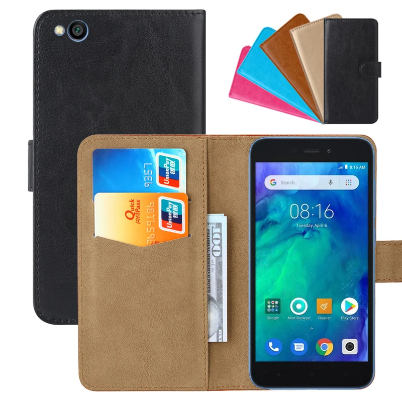 Роскошный чехол-бумажник для Xiaomi Redmi Go из искусственной кожи в стиле ретро с