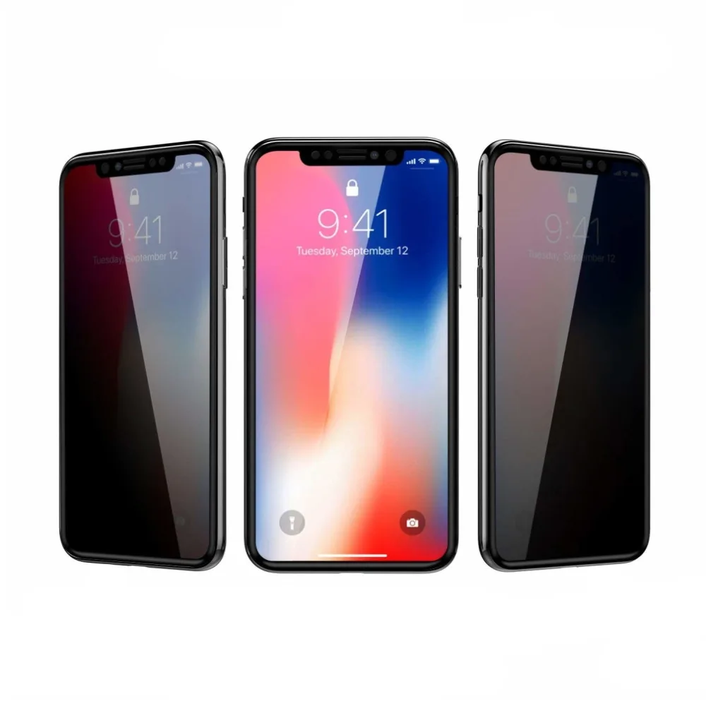 

2pcs Anti-Spy Tempered Glass Privacy Screen Protector For iphone 11 Pro Max Xr X Xs 2.5D Case Friendly Glass Protector