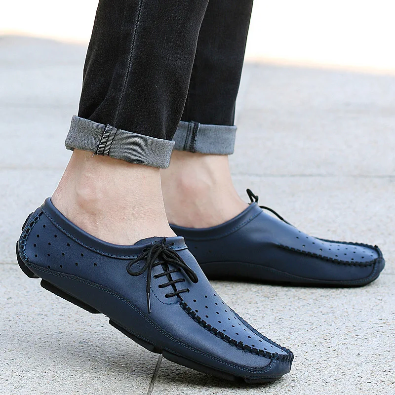 

Fashion Solid Men Loafers Spring Autumm Flat Driving Shoes Concise Slip on Shoes