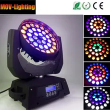 36x18 Вт rgbwa УФ движущаяся головка кольцо управление zoom led wash 36 18