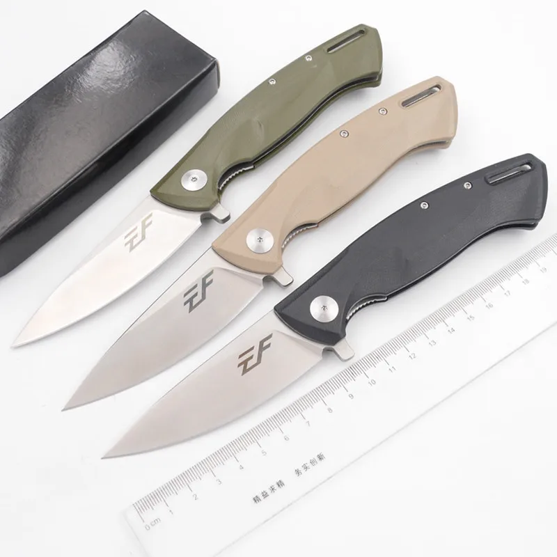 

Eafengrow New 1962 ball bearing flipper Folding D2 Steel G10 Camping Hunting Survival Outdoor EDC Tool Utility Kitchen Knife