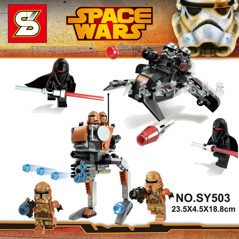 Kopen STER OORLOG De Force Wekt Eerste Orde Shadow Guard Geonosis Airborne Keizerlijke Troopers minifig Bouwstenen Kinderen Speelgoed