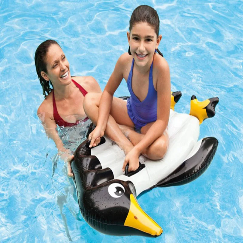 Penguin Inflatable Floats Swimming Pool Kids Water Sports Beach Toy Beach 34CM