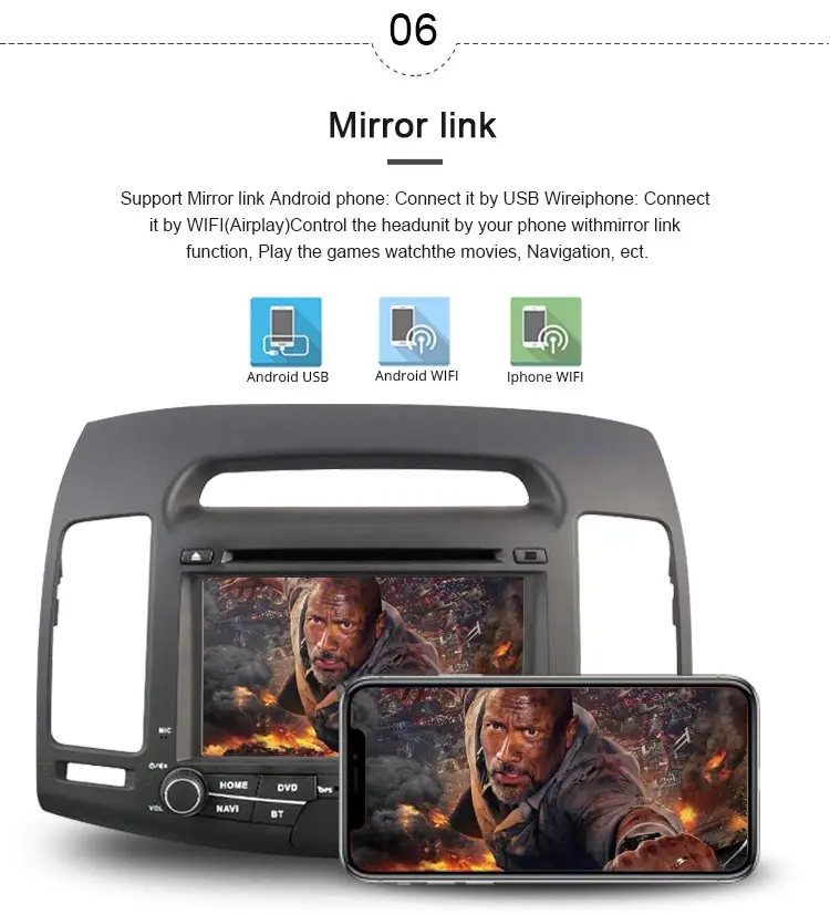 Best JDASTON 7 Inch Android 9.1 Car DVD Player For HYUNDAI ELANTRA 2007-2011 Multimedia GPS Navigation 2 Din Car Radio Audio Stereo 7