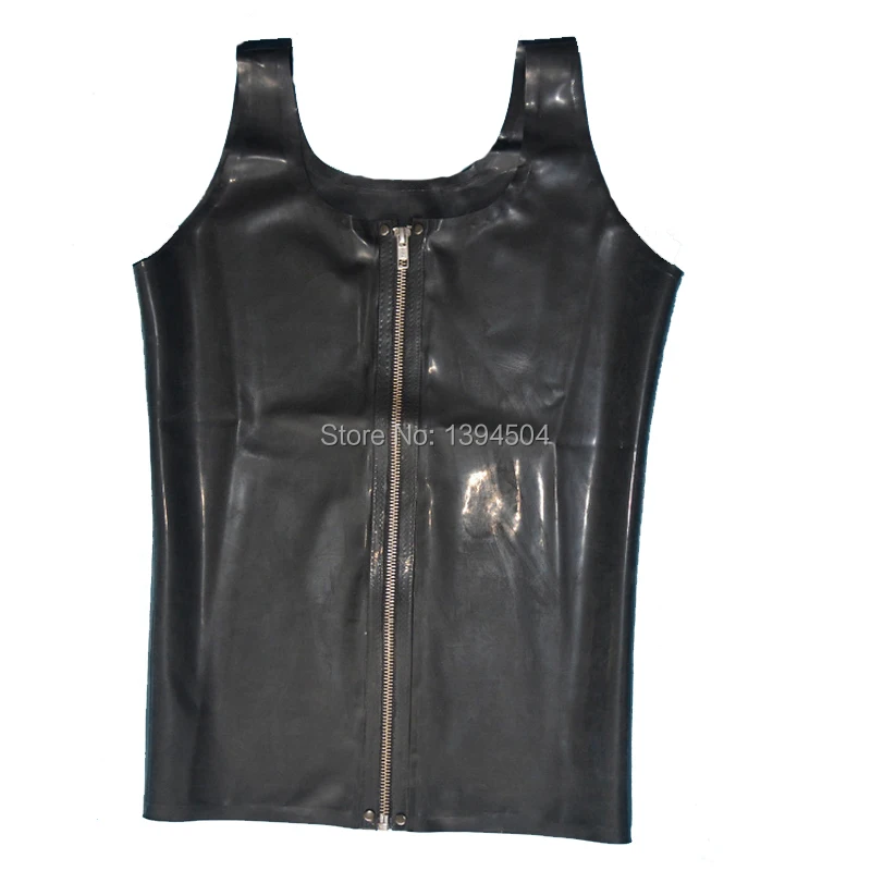 sexy lingerie Male Latex Men Vest Shirt sleeveless garment Uniform Maid Costume Short Sleeves Tops