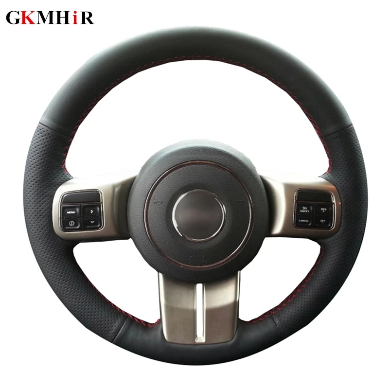 Black Artificial Leather Car Steering Wheel Cover Cover For Jeep