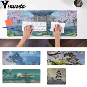 

Yinuoda Japan Temple Cherry blossom Sceneary Computer Gaming Mousemats Size for 180*220 200*250 250*290 300*900 and 400*900*2mm