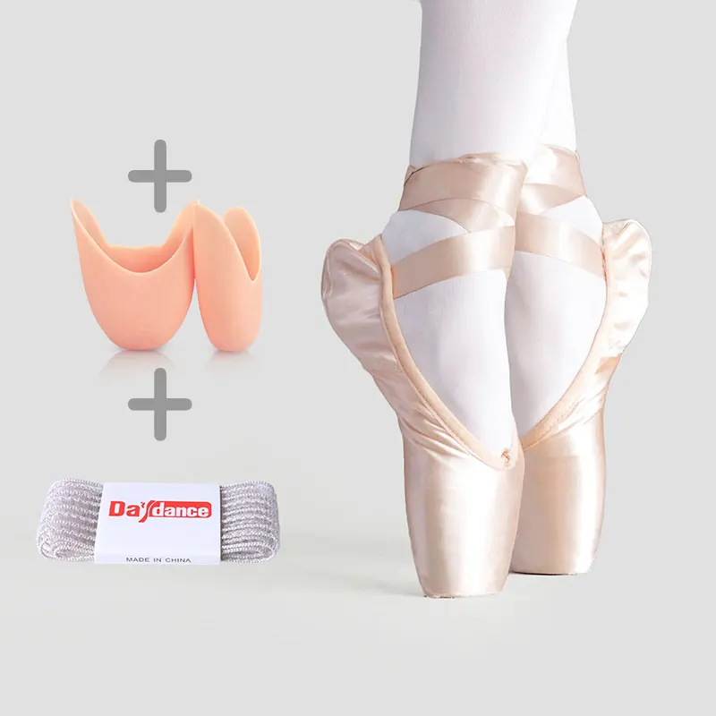 Satin add pad bands Профессиональная атласная парусиновая танцевальная балетная обувь для девочек и взрослых; женские балетки - Цвет: Satin add pad bands