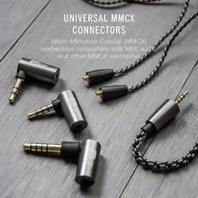 MEE Audio MMCX 2 5mm Balanced Audio Cable with 3 5mm 4 4mm Stereo Adapter Set