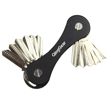 QingGear EXTENDED Keybone Glass Fiber Aluminum Door Key Organizer Car Key Holder bar Multi Keychain Pocket Outdoor key Tool useful aluminum casual alloy etc organizer home 6 key accessories keys folder holder outdoor key keychain clip