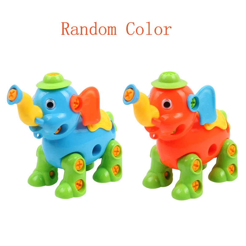 Early Learning Education DIY Screw Nut Group Installed Plastic 3d Puzzle Disassembly Cartoon Animal Kids Toys for Children Toys