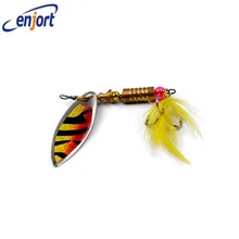 Enjort 5 unids/lote 5.7g-6 # ganchos de señuelos de pesca cebo del hilandero giratorio pesca wobbler cebo artificial fishing tackle swimbait todo profundidad