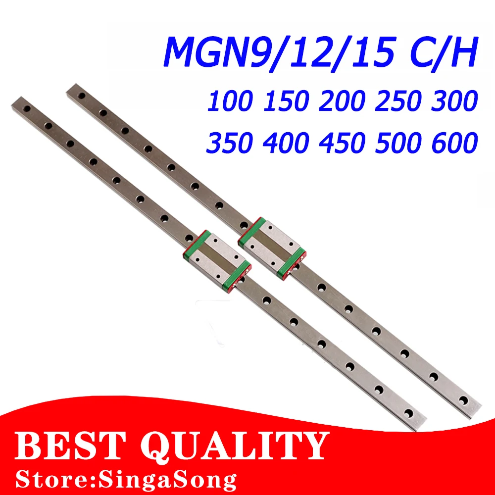 

CNC linear rail MGN12 MGN15 MGN9 100 200 300 350 400 450 500 600 mm miniature linear rail slide for cnc machine,3d printer