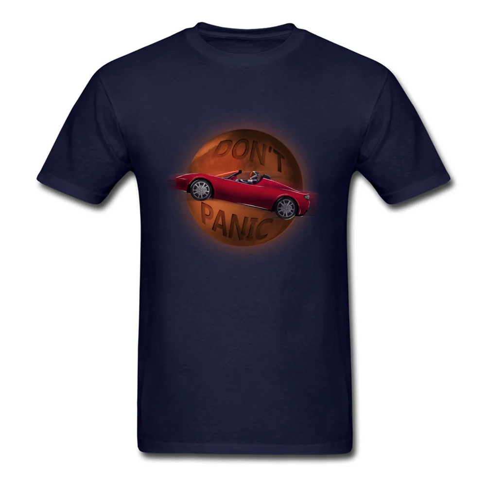 100% Cotton Fabric Boy Short Sleeve Starman Dont Panic Top T-shirts Casual Tops Shirt Wholesale Party Crewneck Tee Shirt Starman Dont Panic navy