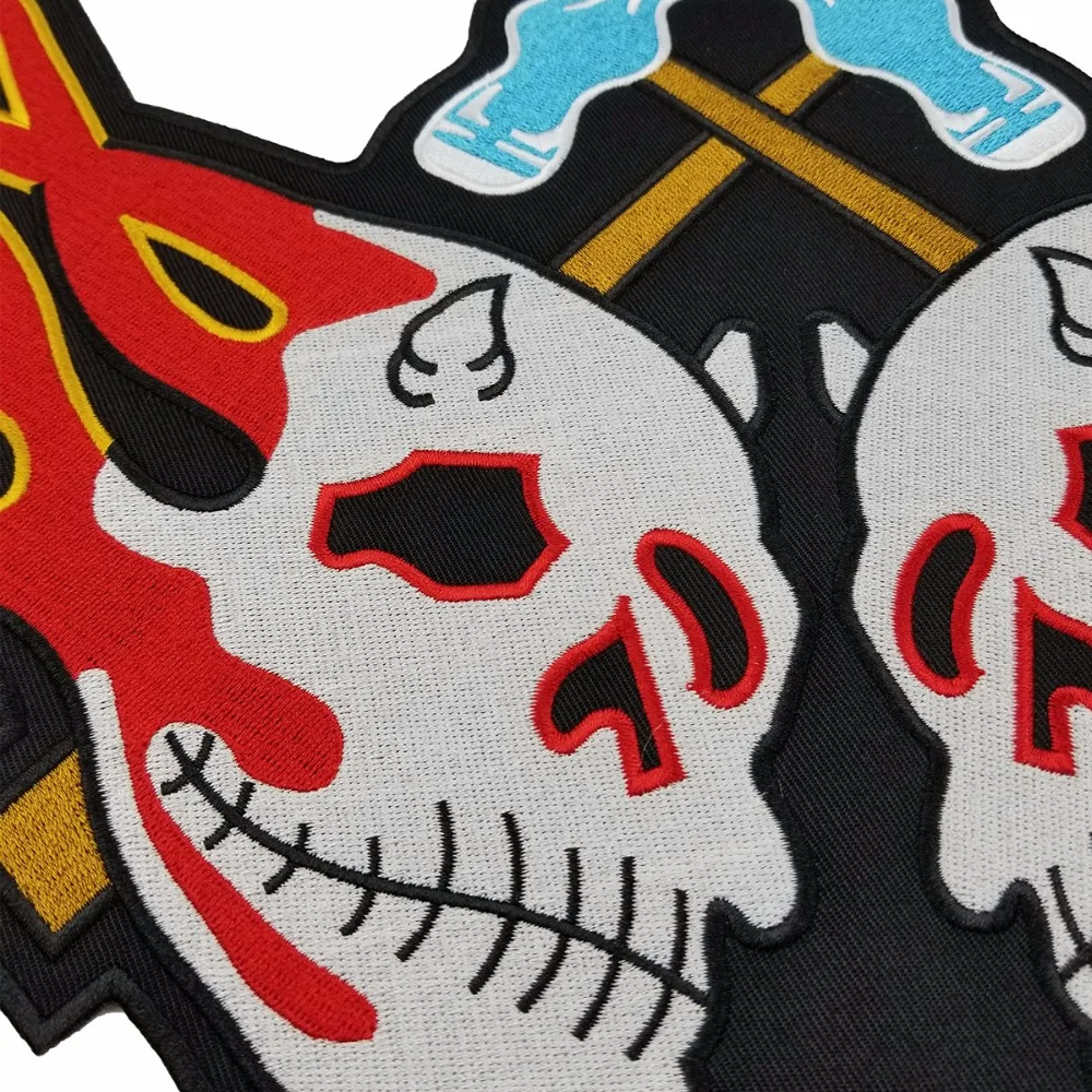 T170713 CUSTOM 10pcslot HAMMER HEADZ 1% HFFH EMBROIDERY IRON ON JACKET FULL BACK SIZE PATCH FREE SHIPPING (3)