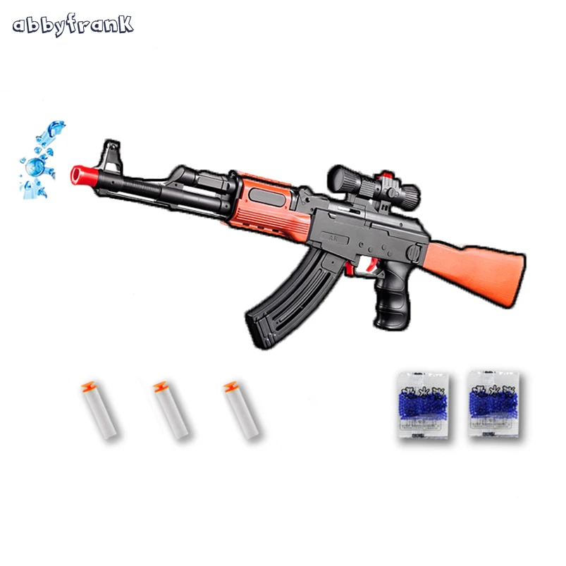 

Abbyfrank AK 47 Toy Gun Absorb Bullet Pistol Gun 3 Pcs Soft Bullet 400 Pcs Water Soft Foam Bullet Outdoor Sport Toys For Kids