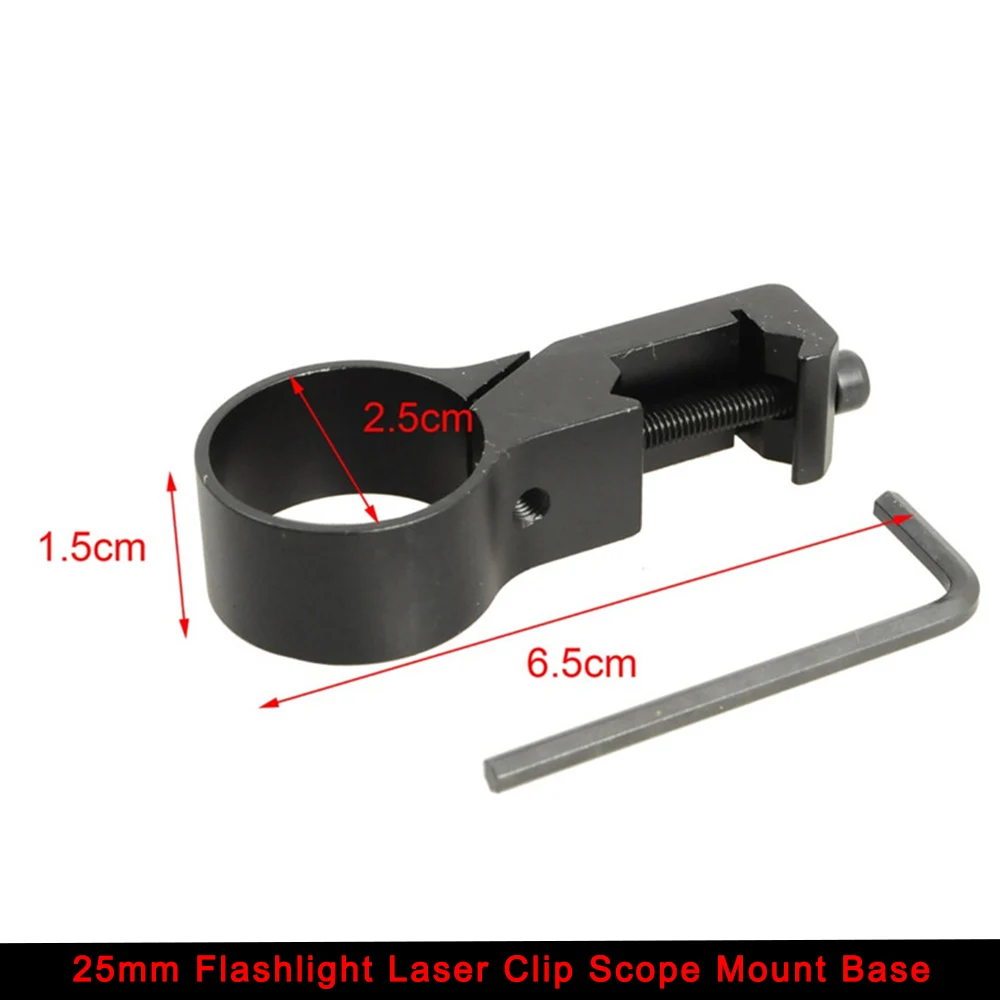FPL 11 25mm Flashlight Laser Clip Scope Mount Base Paintball Tactical