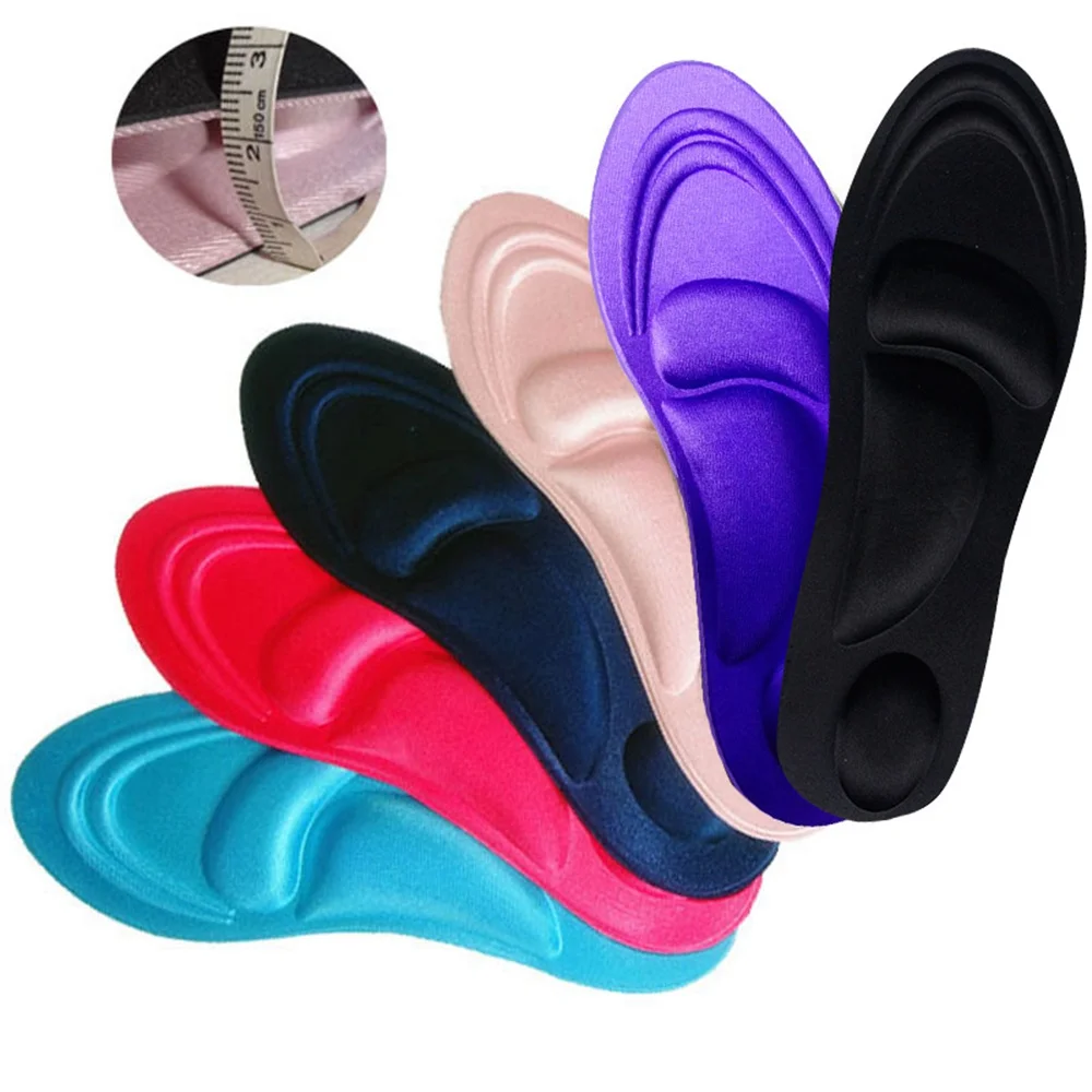 

1 Pair 4D Unisex Sponge Soft Insole Massage Decompression High Heel Shoe Pad Pain Relief Insert Cushion Pad Shock Absorption