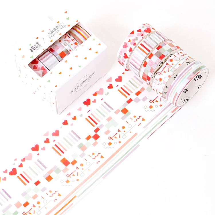 5 шт./компл. декоративные каваи васи лента японский Бумага наклейки малярная лента Скрапбукинг клейкая лента Washi стационарный расходные материалы - Цвет: A