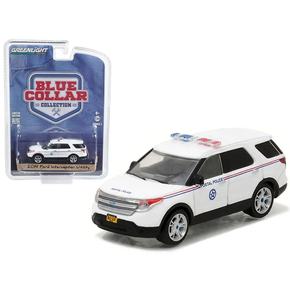 

GL 1:64 Blue Collar 2014 Ford Explorer USPS Vehicle alloy model Car Diecast Metal Toys Birthday Gift For Kids Boy