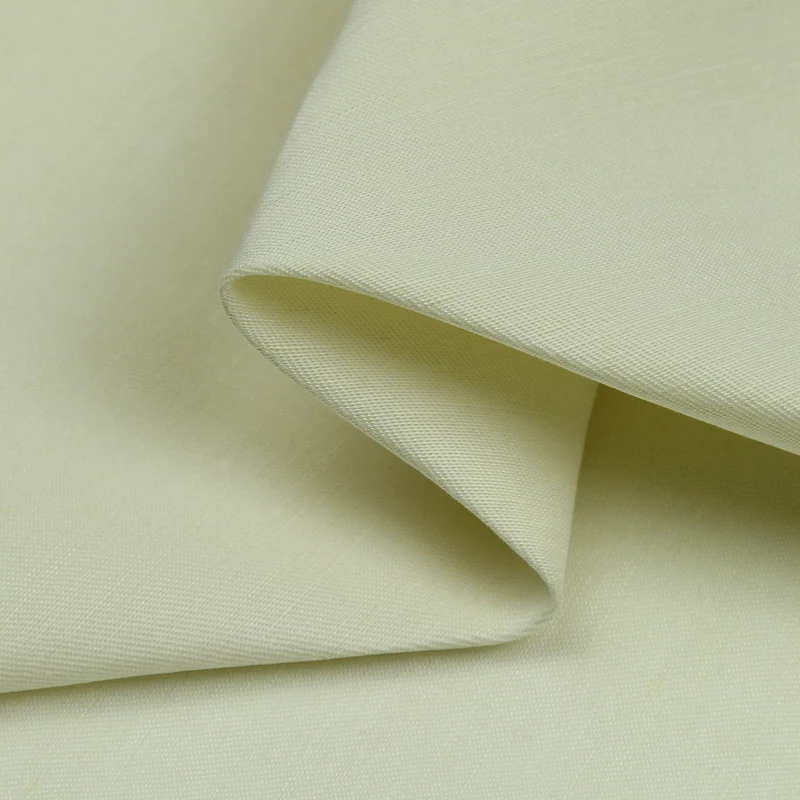 White silk blending linen fabric silk linen blended fabric thick 45" width 34momme by yard