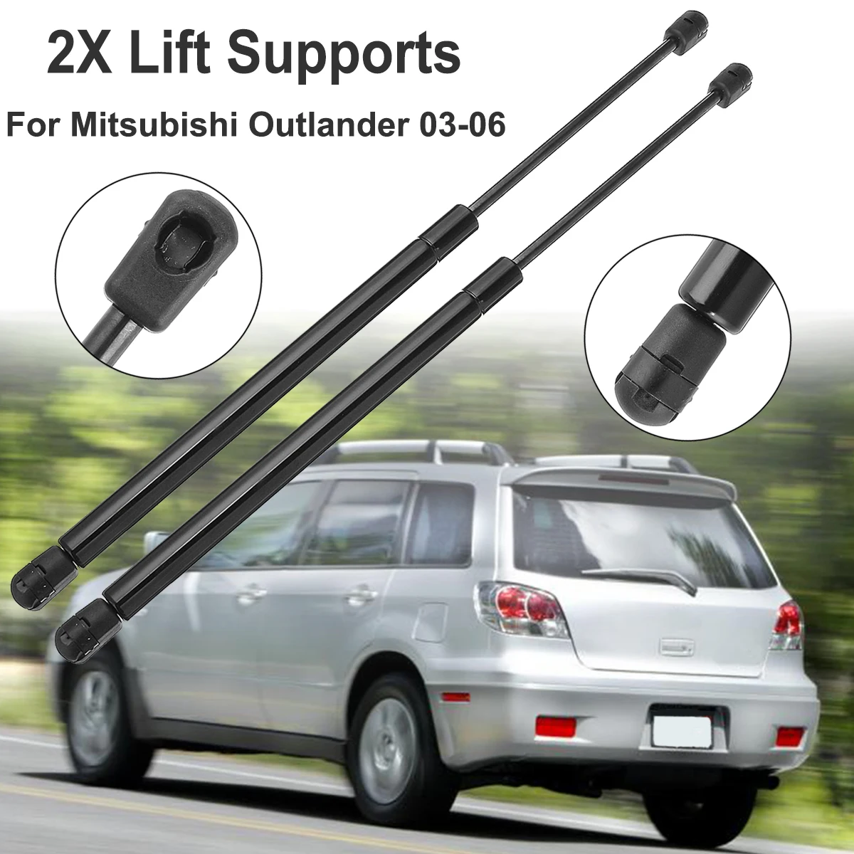 

2pcs Liftgate Tail Gate Door Hatch Rear Hatchbak Spring Gas Strut Lift Supports Shocks For Mitsubishi Outlander 2003-2006
