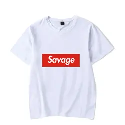 Savage модный дизайн хип-хоп стиль футболки повседневные мужские женские футболки футболка с коротким рукавом с круглым вырезом унисекс
