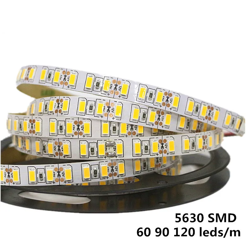 DC 12 В супер яркая SMD 5630 5730 лампа IP20 Гибкая ленточная Светодиодная лента 60