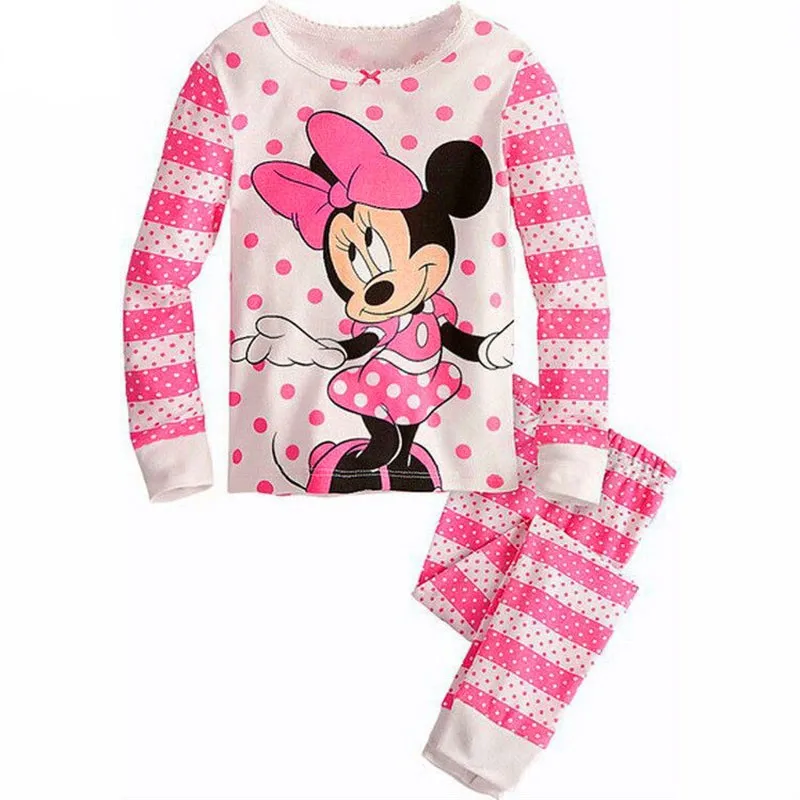 2017 Kids Clothes Baby Girls Clothing Sets Children Minnie Pajamas Pijama Set Roupas Infantis Menina Homewear Sleepwear Suits11