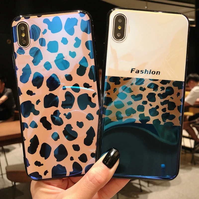 

Blue Bling Leopard Soft TPU Case For Samsung Galaxy A9S 2018 A9 coque cover For Samsung Galaxy A7 2018 A750 6.0 inch Phone capa