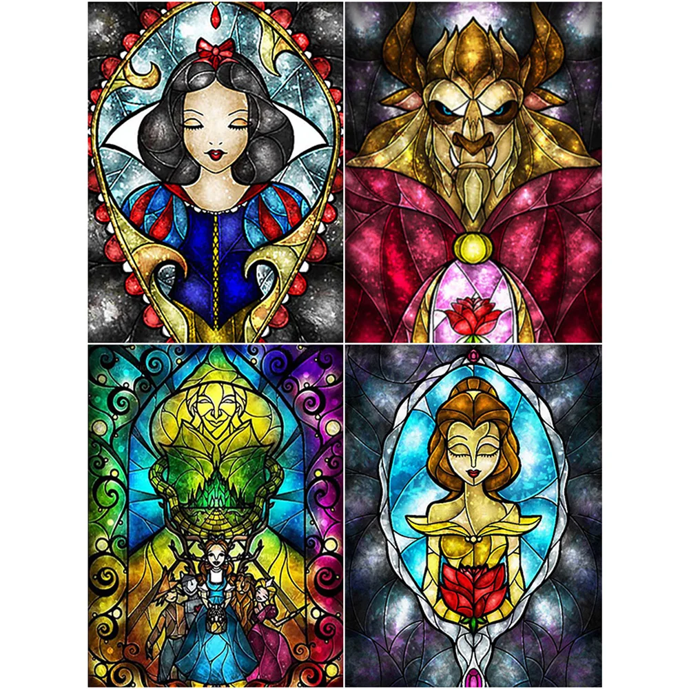 

5D Diamond Painting Full Drill Fairy Tale Character Diamond Mosaic Sale Round Rhinestone Picture Diamond Embroidery Cartoon Gift