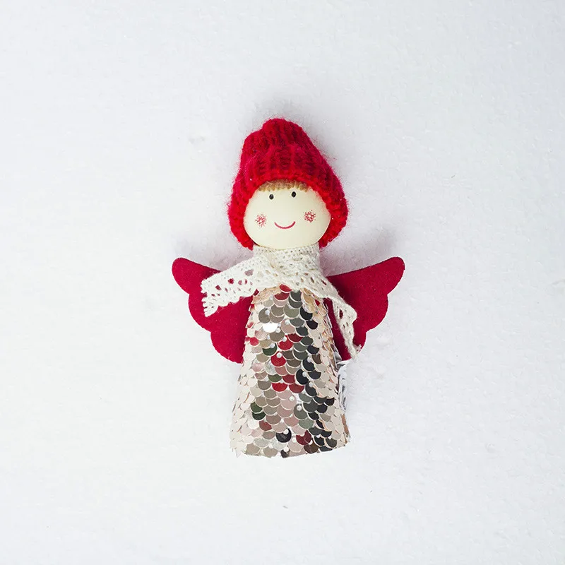 Креативный кавайный Рождественский ангел, девушка, лыжная подвеска, рождественская елка, украшение для дома, рождественские милые куклы, вечерние украшения, детский подарок - Цвет: 17