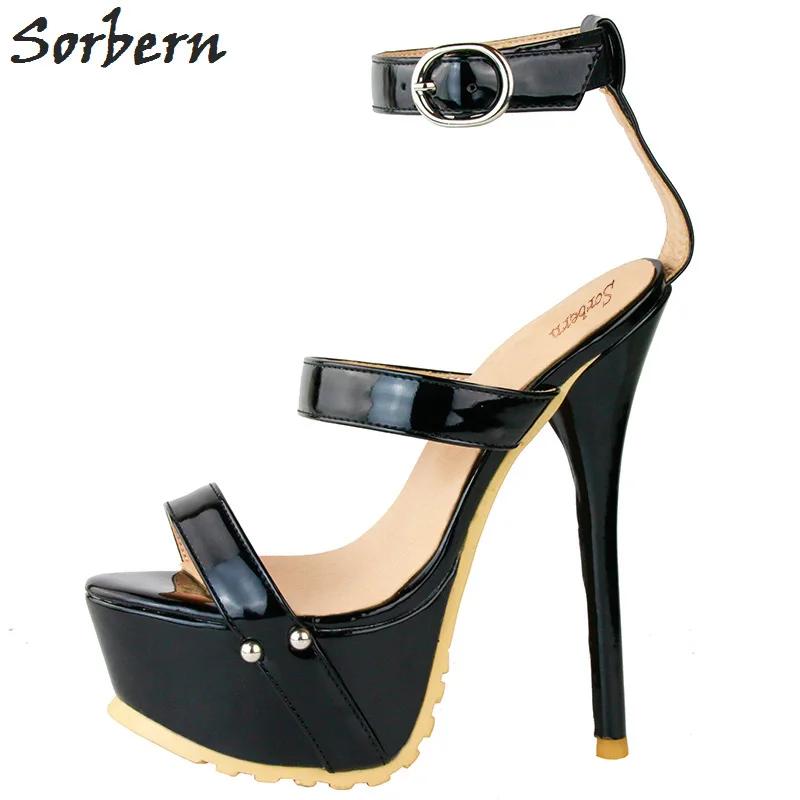 

Sorbern Fashion Summer Shoes Platform Sandals High Heels Sandals Women Open Toe Heels Gladiator Styles Ankle Strap Heels
