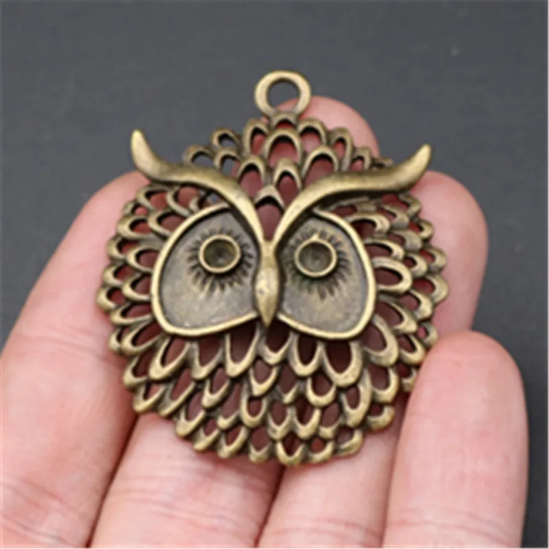 

WKOUD 3pcs Antique Bronze Hip Hop Owl Charm Alloy Pendant For DIY Handmade Necklace Accessories A734