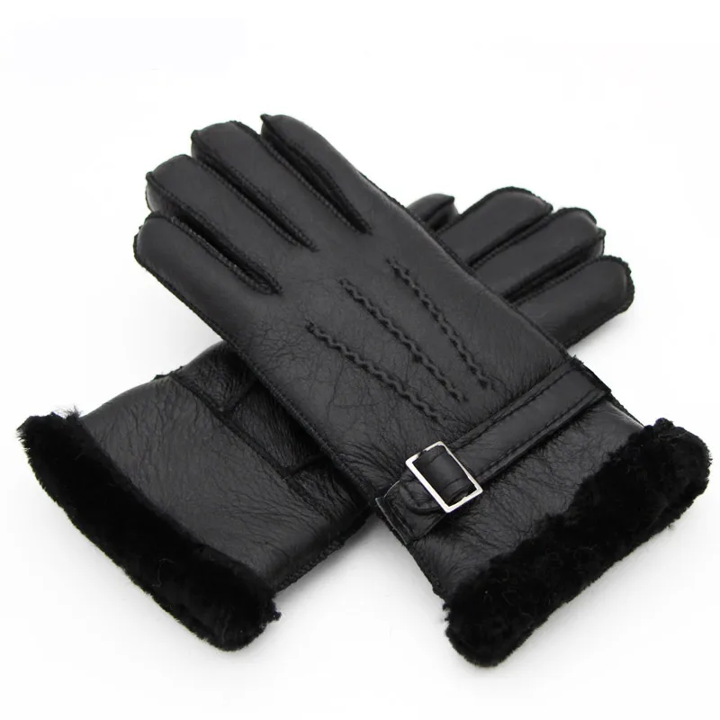 

JKP 2018 autumn and winter warm women's leather mittens women's brand handmade leather gloves winter sheep leather gloves ST-02
