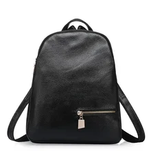 2017 Causal Anti-theft Backpack Women Genuine Leather Small Rucksack for Girls Real Cowhide Leather Knapsack Mochila Feminina