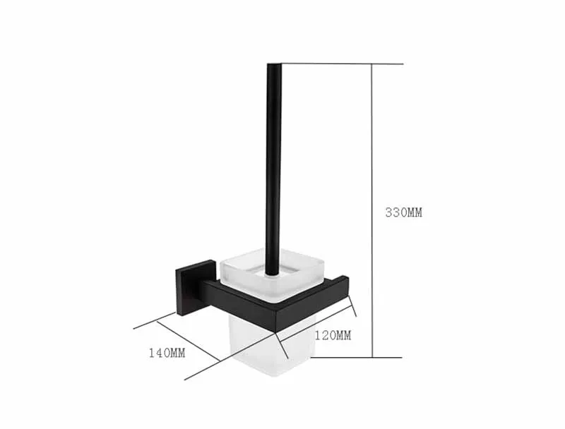 Набор аксессуаров для ванной комнаты, держатель для полотенец, держатель для полотенец, угловая полка, держатель для туалетной щетки, матовый черный набор аксессуаров для ванной комнаты