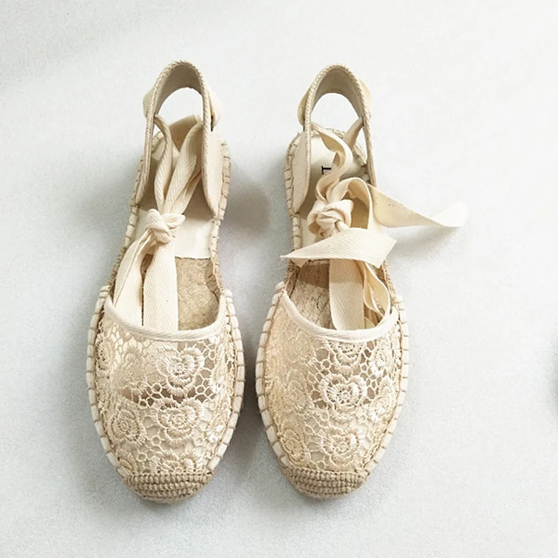Canvas Summer Women's Espadrille Sandals Flats Ankle Strap Hemp Bottom Fisherman Women Shoes For 2018 SpringAutumn Women Loafer (8)