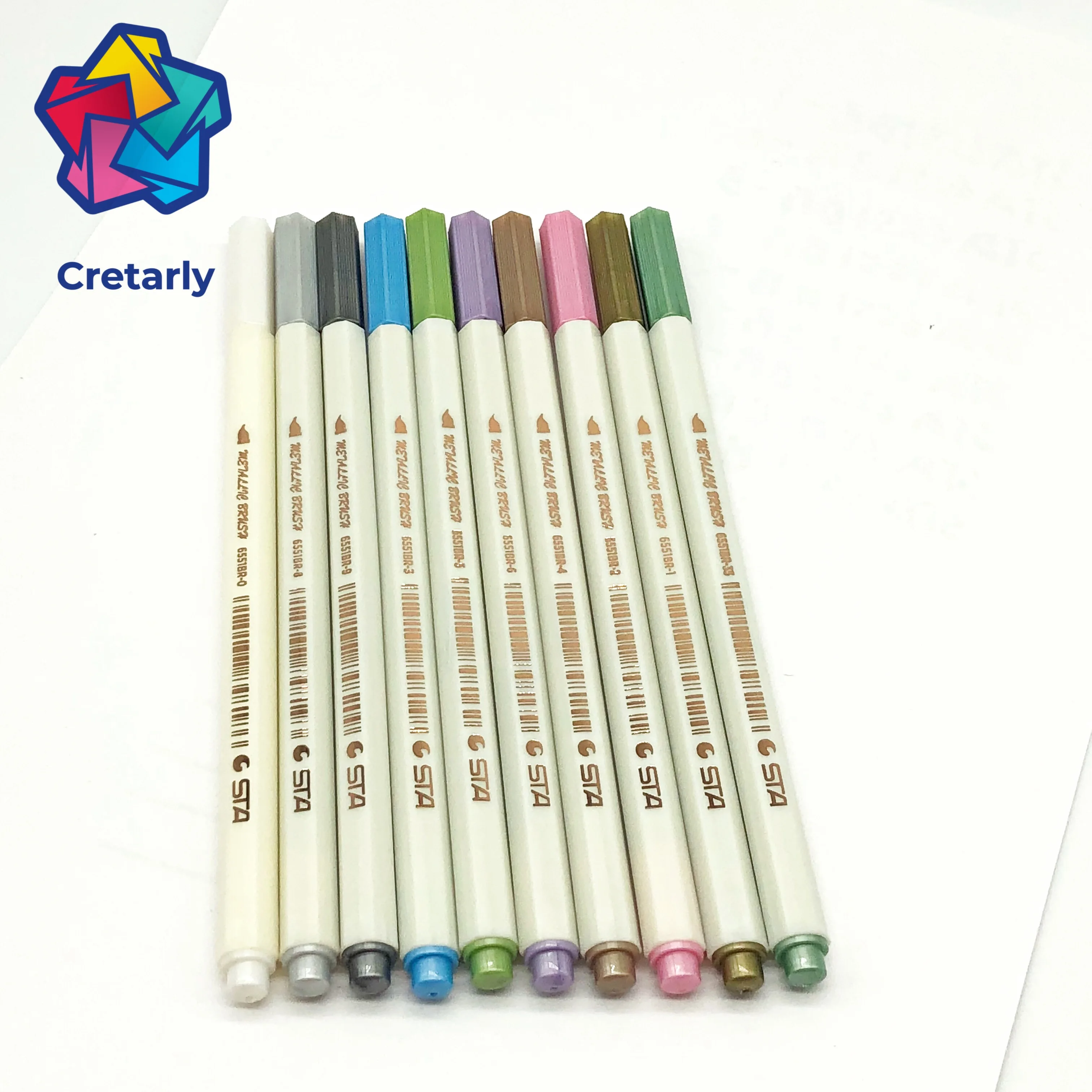 

10 pcs write brush pen Color Calligraphy marker pens set Chinese Stationery Drawing art School supplies Pearlescent watercolor
