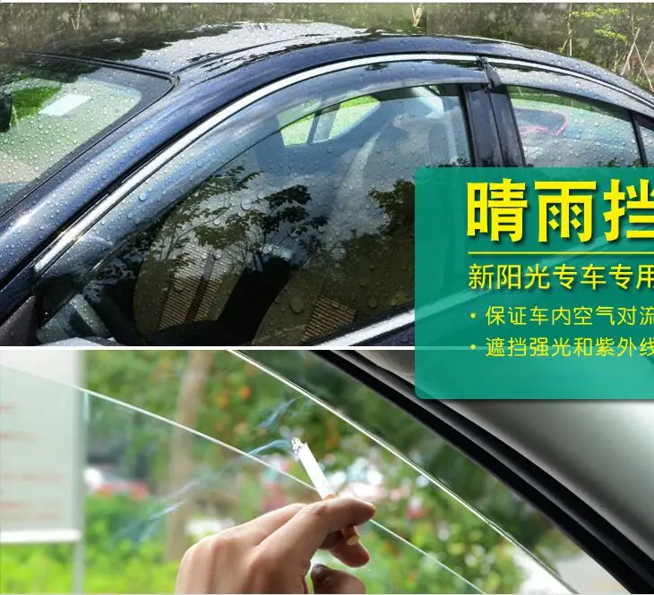 

high quality car-styling case For NISSAN sunny 2014-2016 Car window rain rainbow block accessories car styling free shipping