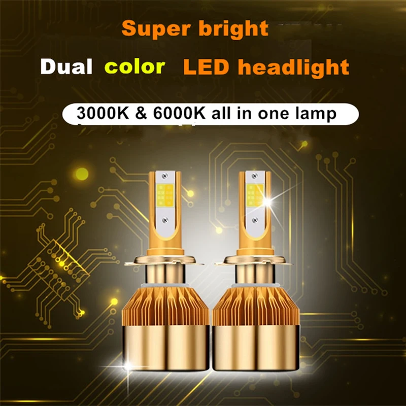 Автомобисветильник фара H4 LED H7 светодиодный ная лампа 3000K 6000K H1 H3 H8 H11 9005 HB3 9006 HB4 880 881