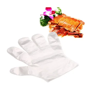 

100pcs/Set Safety PE Material Disposable Food Gloves for X-max Chicken BBQ Garden Plant Miniascape Flower Anti-Dirty Hands Glove
