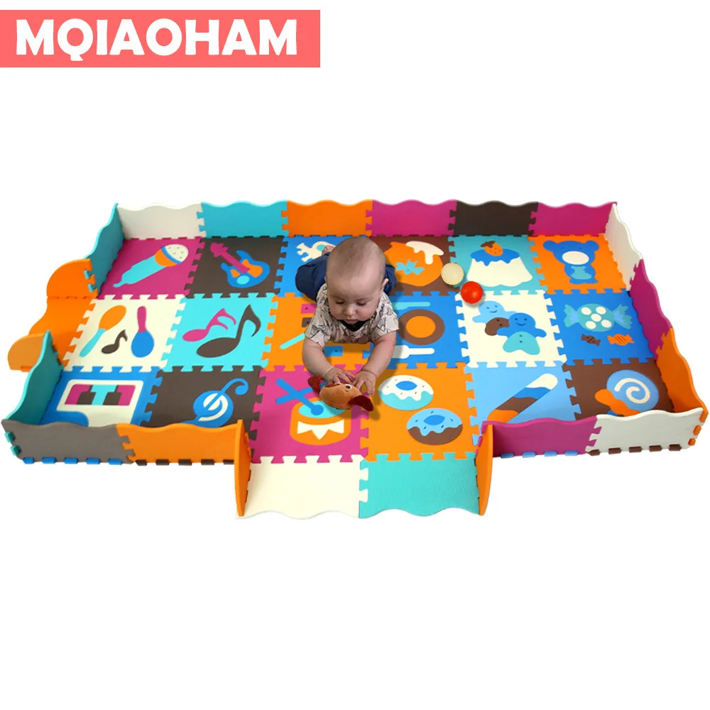 MQIAOHAM EVA foam puzzlen baby play mat foam play Puzzle mat 16/18pcs