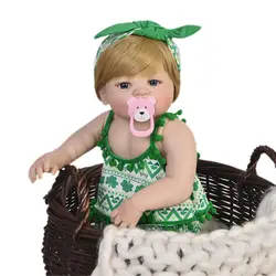 57 см девочка Этническая кукла силиконовый винил тело мода светлые волосы ребенок Reborn Bonecas принцесса детская игрушка для детей